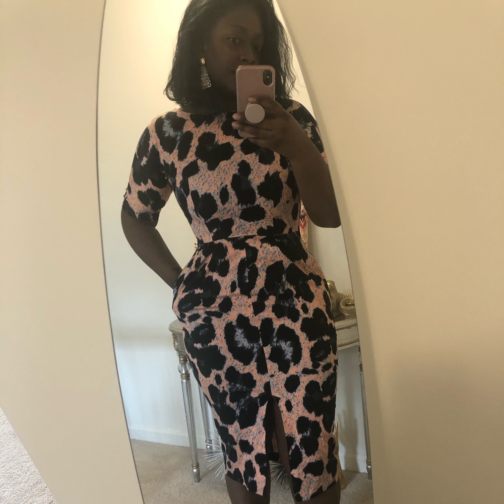 Printed midi dress